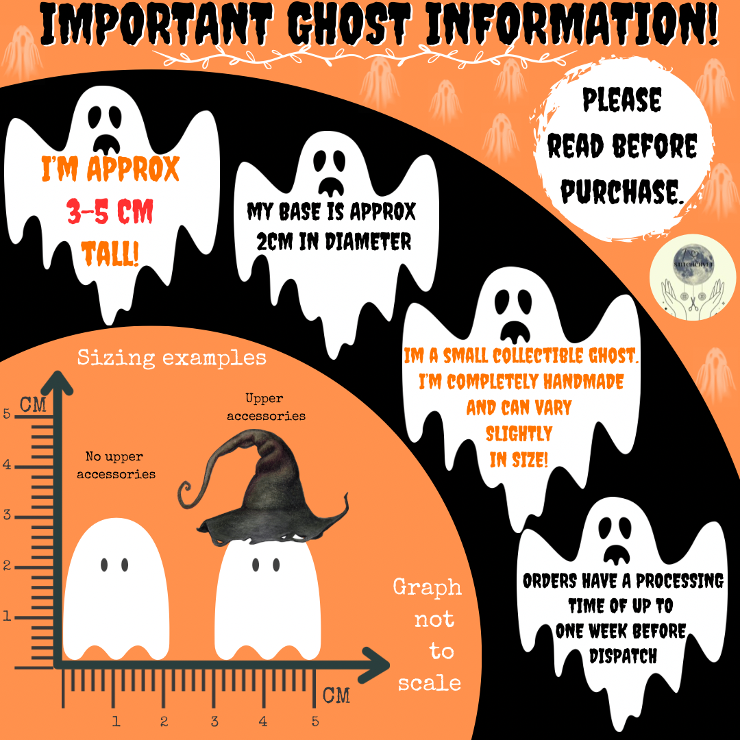 Ghost holding tiny chequered heart | Limited small batch