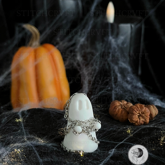 Chain wrapped ghost  | Handmade to order