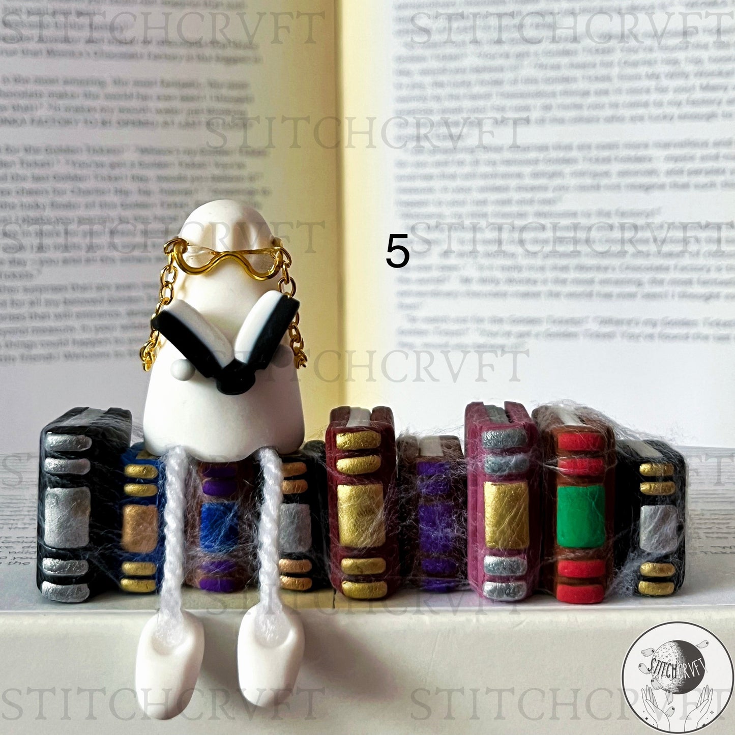 Haunted book row shelf sitter | Limited small batch