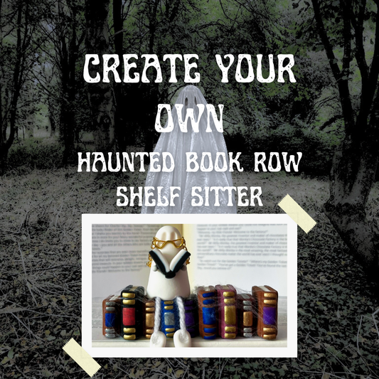 Create your own Haunted book row shelf-sitter CONTACT SELLER BEFORE PURCHASE | PRE-ORDER | Handmade to order