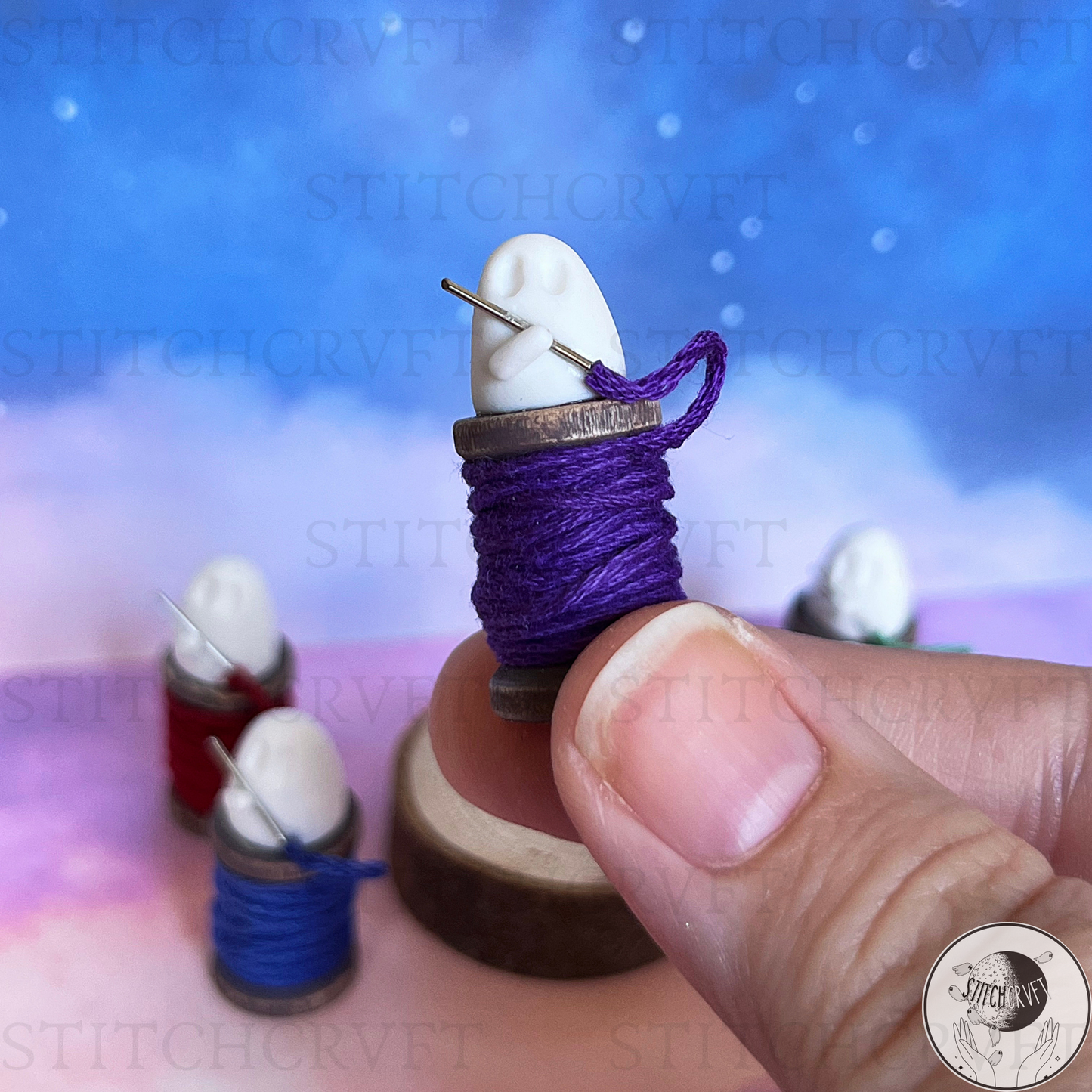 Tiny ghost bobbins | Handmade to order
