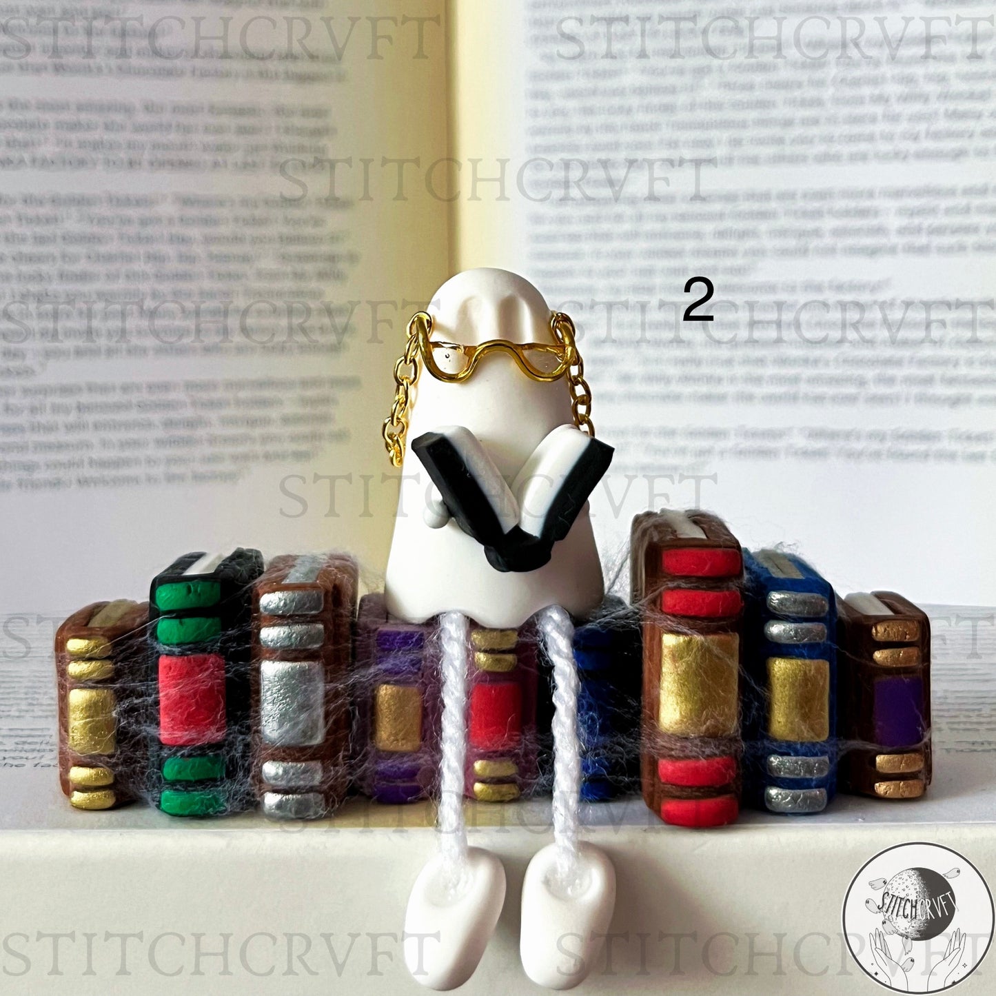 Haunted book row shelf sitter | Limited small batch