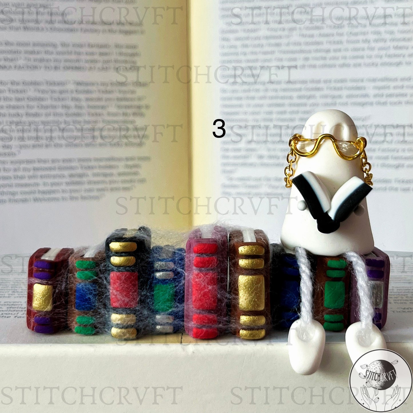 Haunted book row shelf sitter | Limited small batch