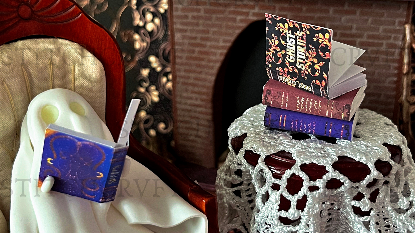 Ghostly scenes wood bookends pair | Limited edition