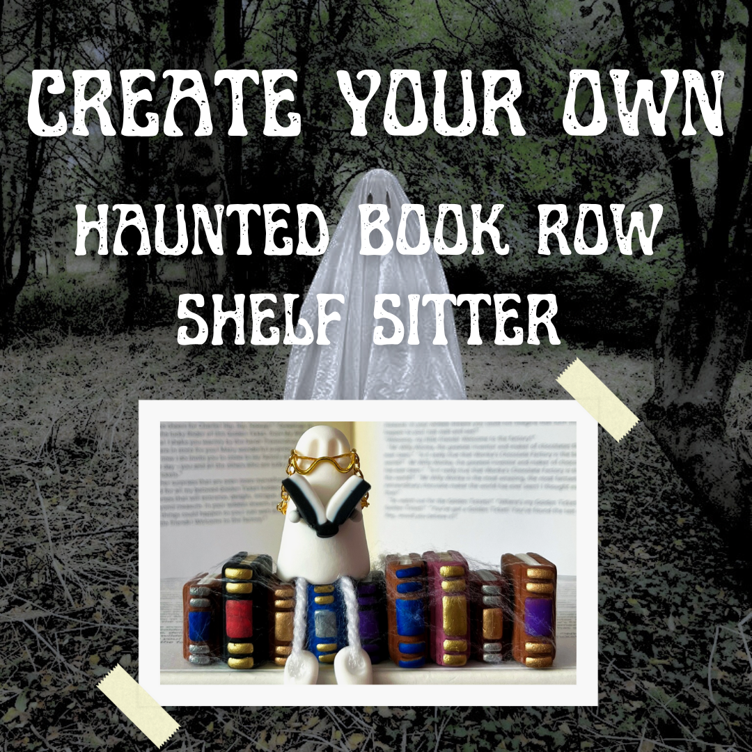 Create your own Haunted book row shelf-sitter CONTACT SELLER BEFORE PURCHASE | PRE-ORDER | Handmade to order