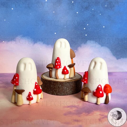 Cottagecore mushroom ghost  | Handmade to order