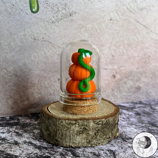 Miniature pumpkin stack bell jar | Limited small batch