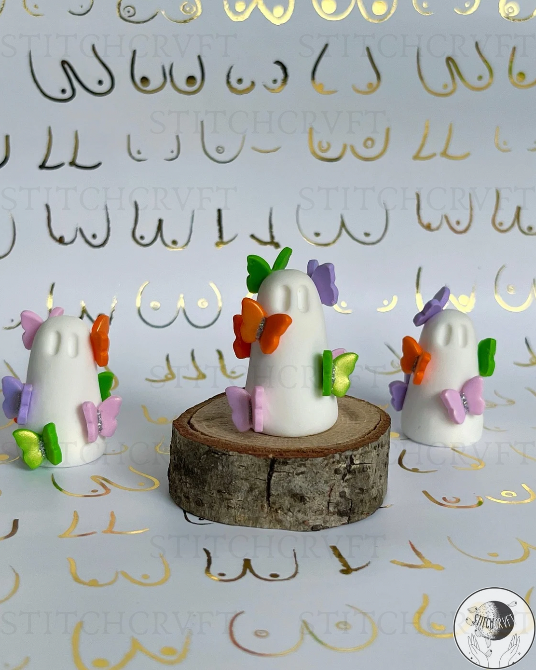 Tiny butterfly covered ghost| Limited small batch