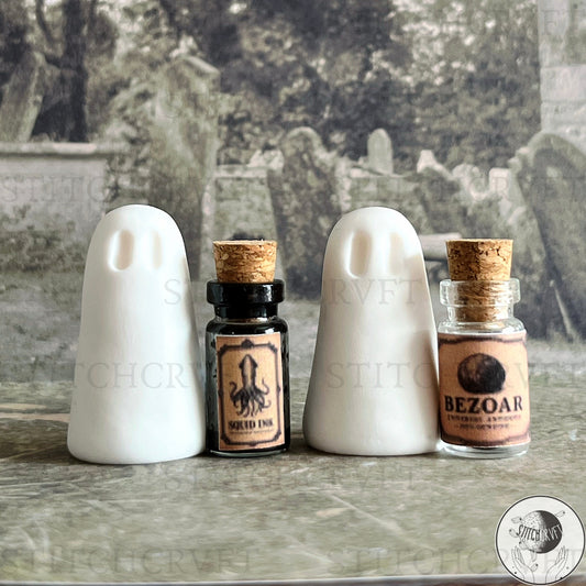 Ghost with tiny potion ingredients | Handmade to order