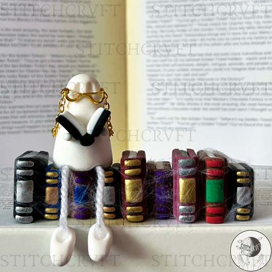 Haunted book row shelf sitter | Limited small batch