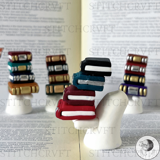 Ghost carrying tall book pile | Limited small batch