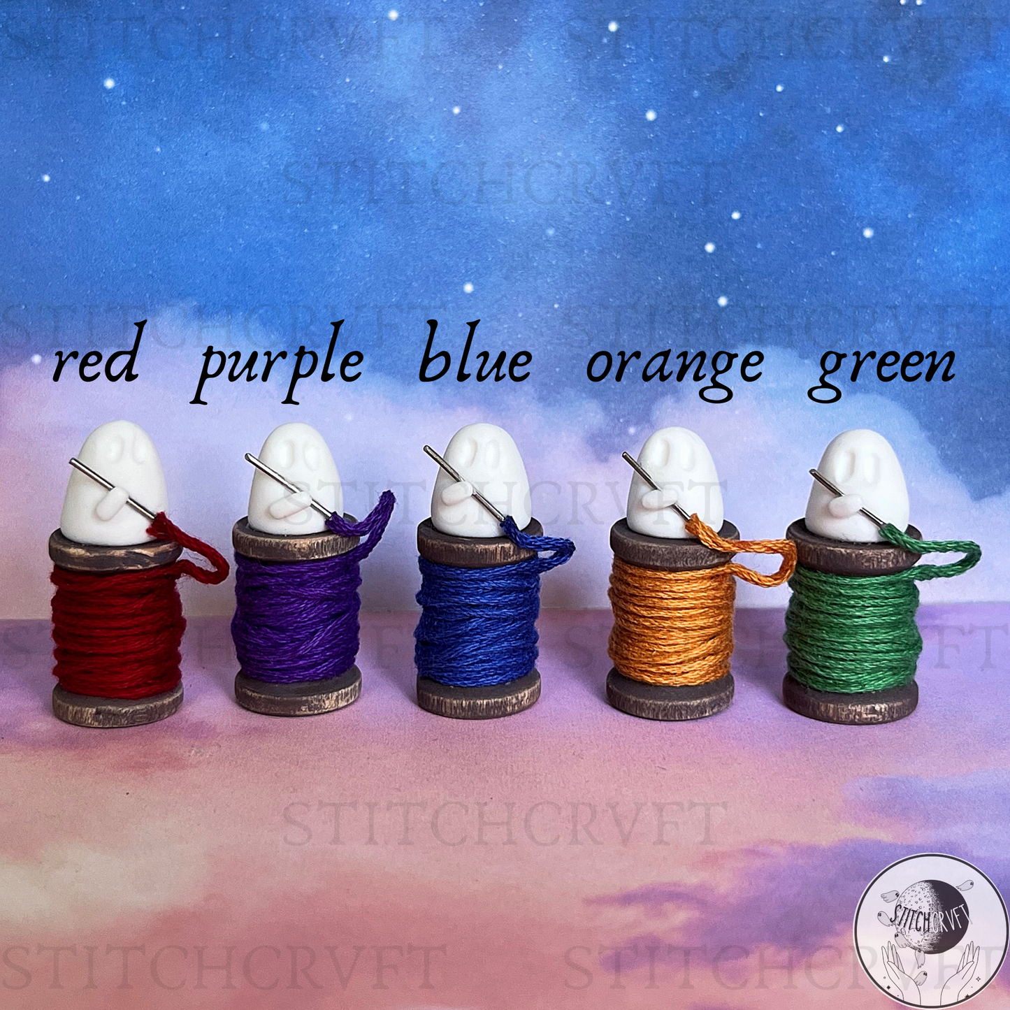Tiny ghost bobbins | Handmade to order