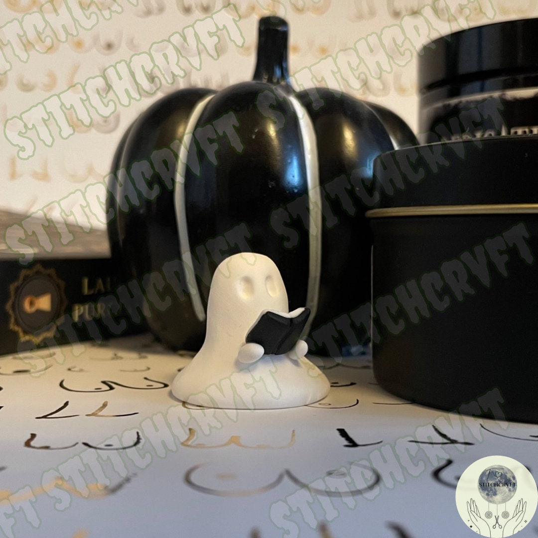 Ghost holding open book | Handmade to order
