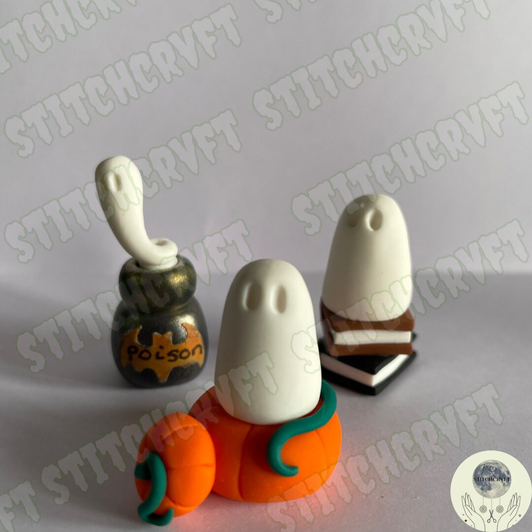 Mini polymer clay ghost | Handmade to order
