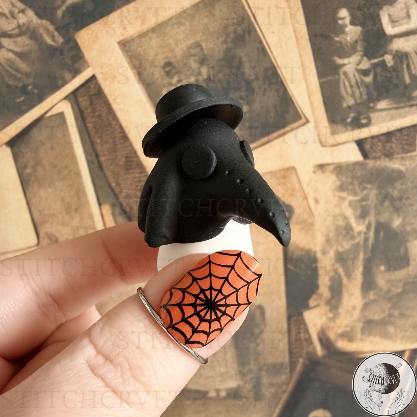 Ghost wearing plague mask | Handmade to order