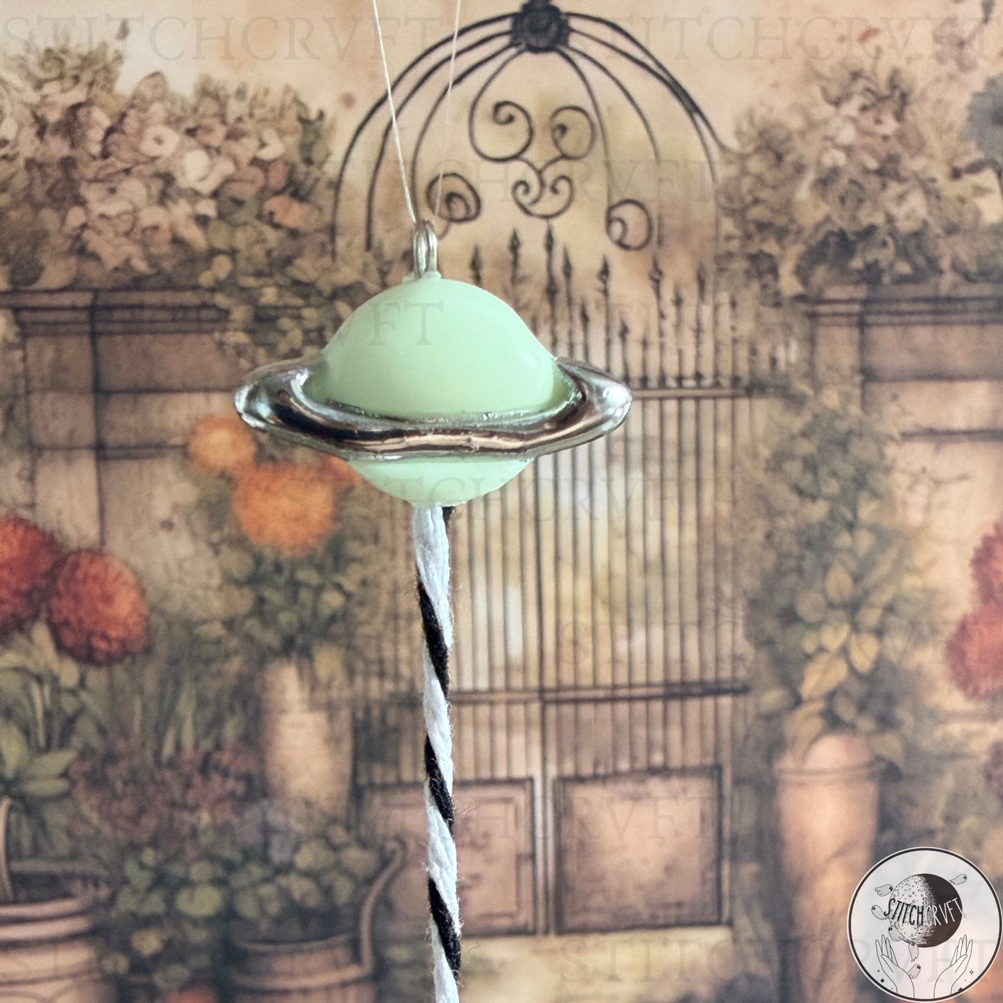Ghost floating on glowing planet balloon | Limited small batch