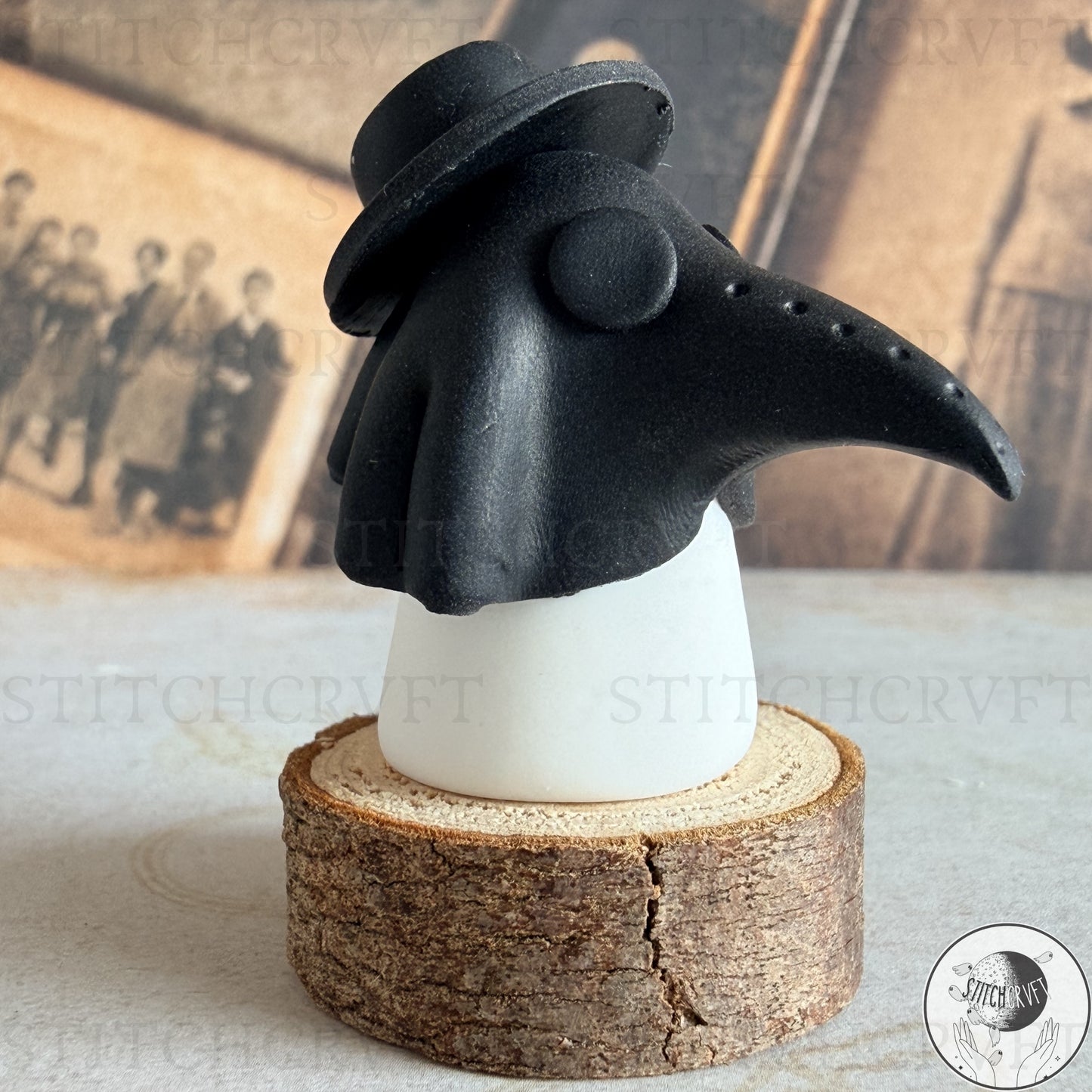 Ghost wearing plague mask | Handmade to order