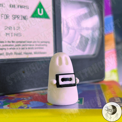 Ghost holding tiny cassette tape 90s edition | Limited small batch