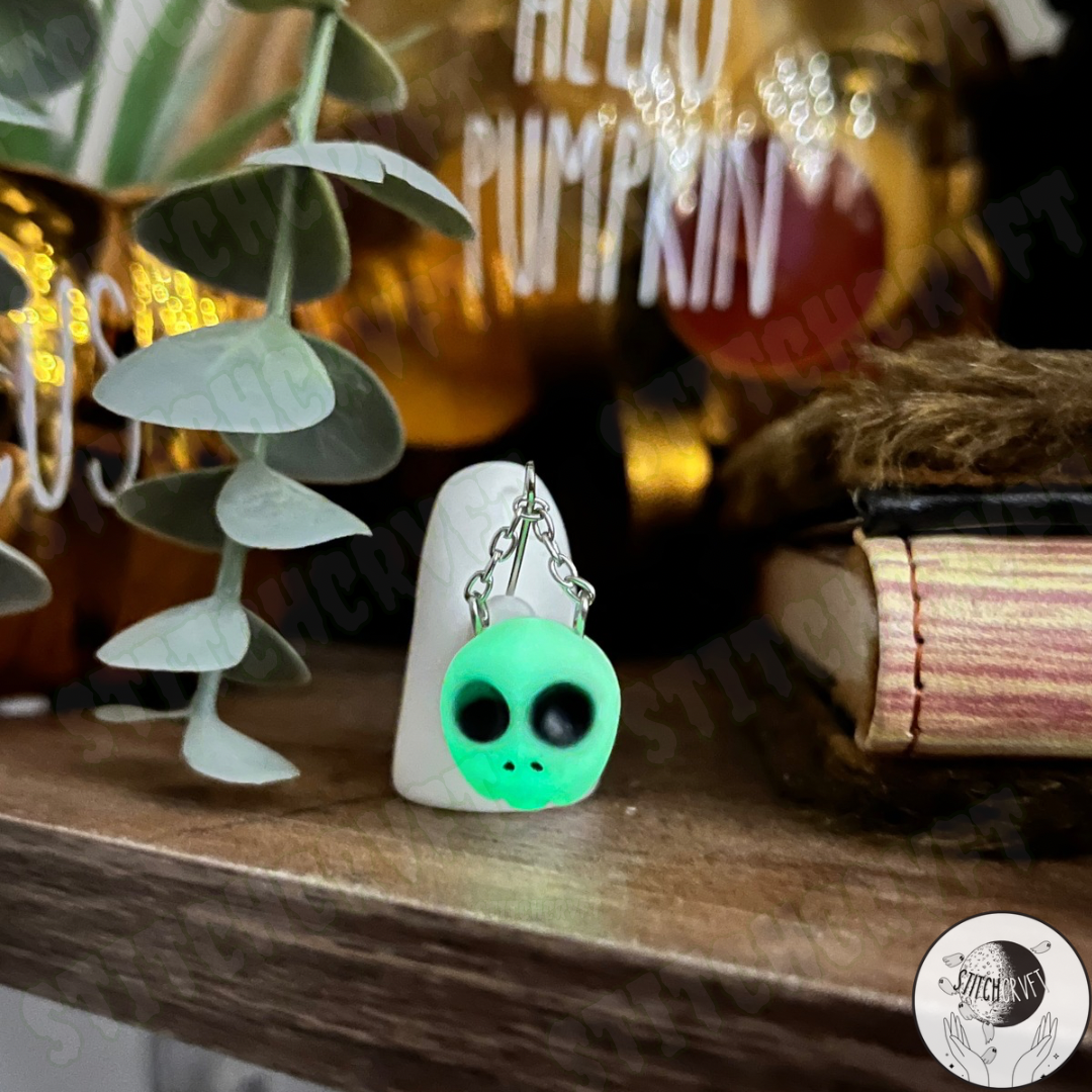 Ghost holding skull lantern | Glowing eyes and Glowing skull | Handmade to order
