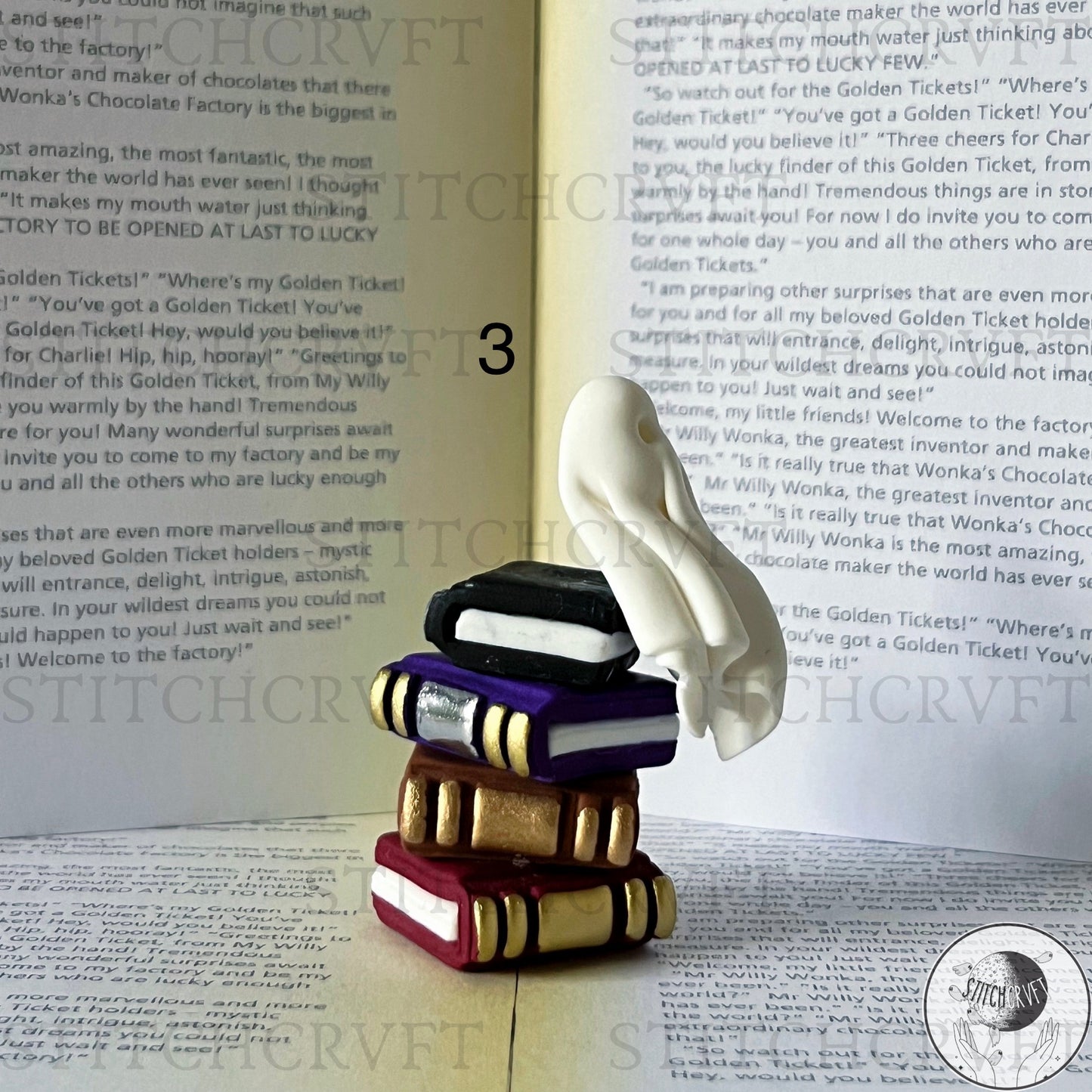 Miniature sheet ghost book stacks | Limited small batch