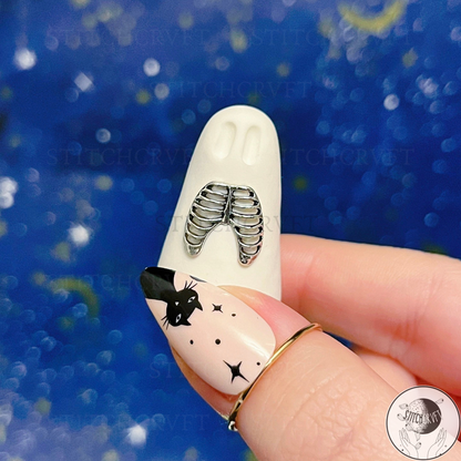 Ghost with metal 3D ribcage | Handmade to order