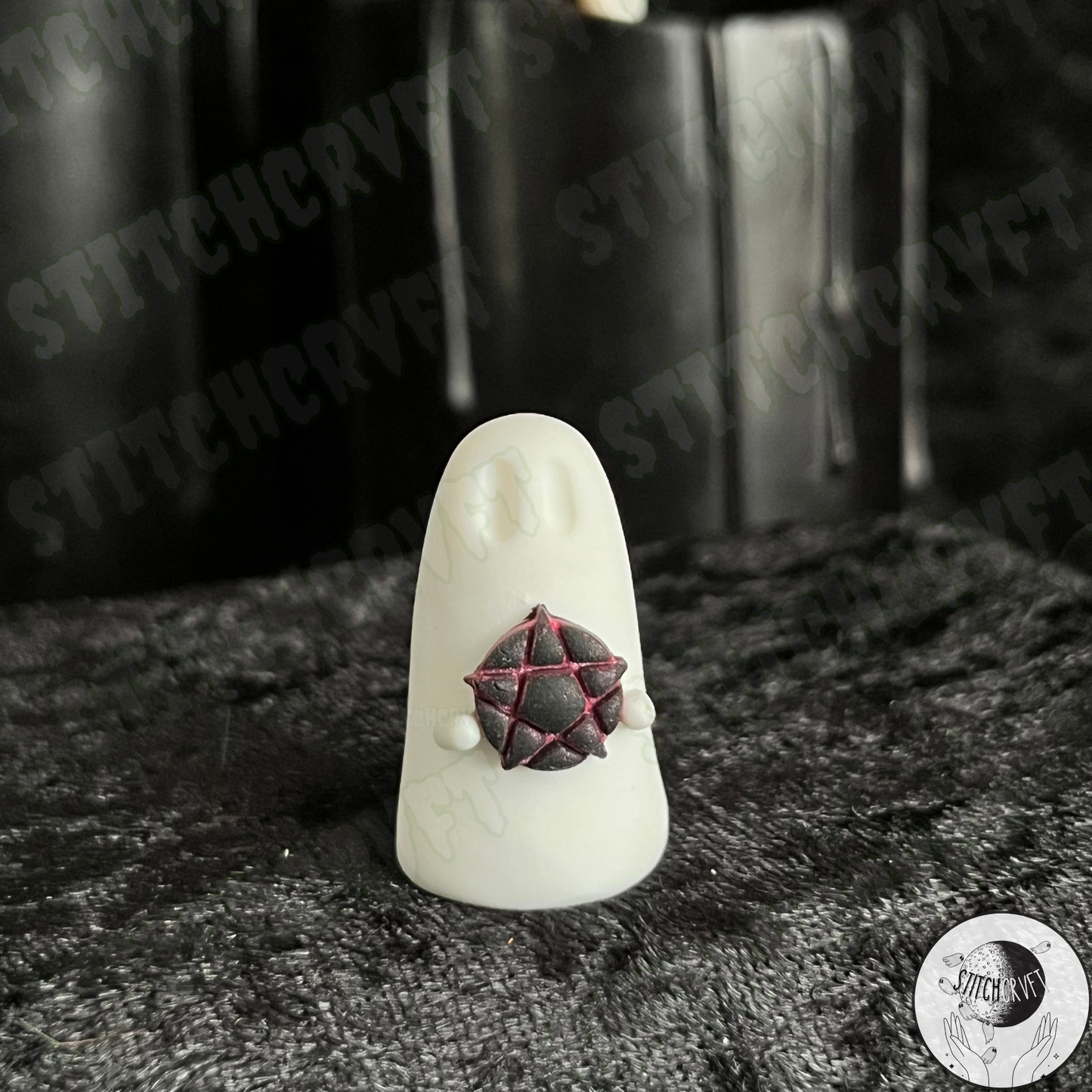 Ghost holding pentagram | Handmade to order