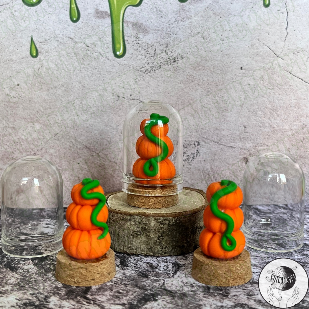Miniature pumpkin stack bell jar | Limited small batch