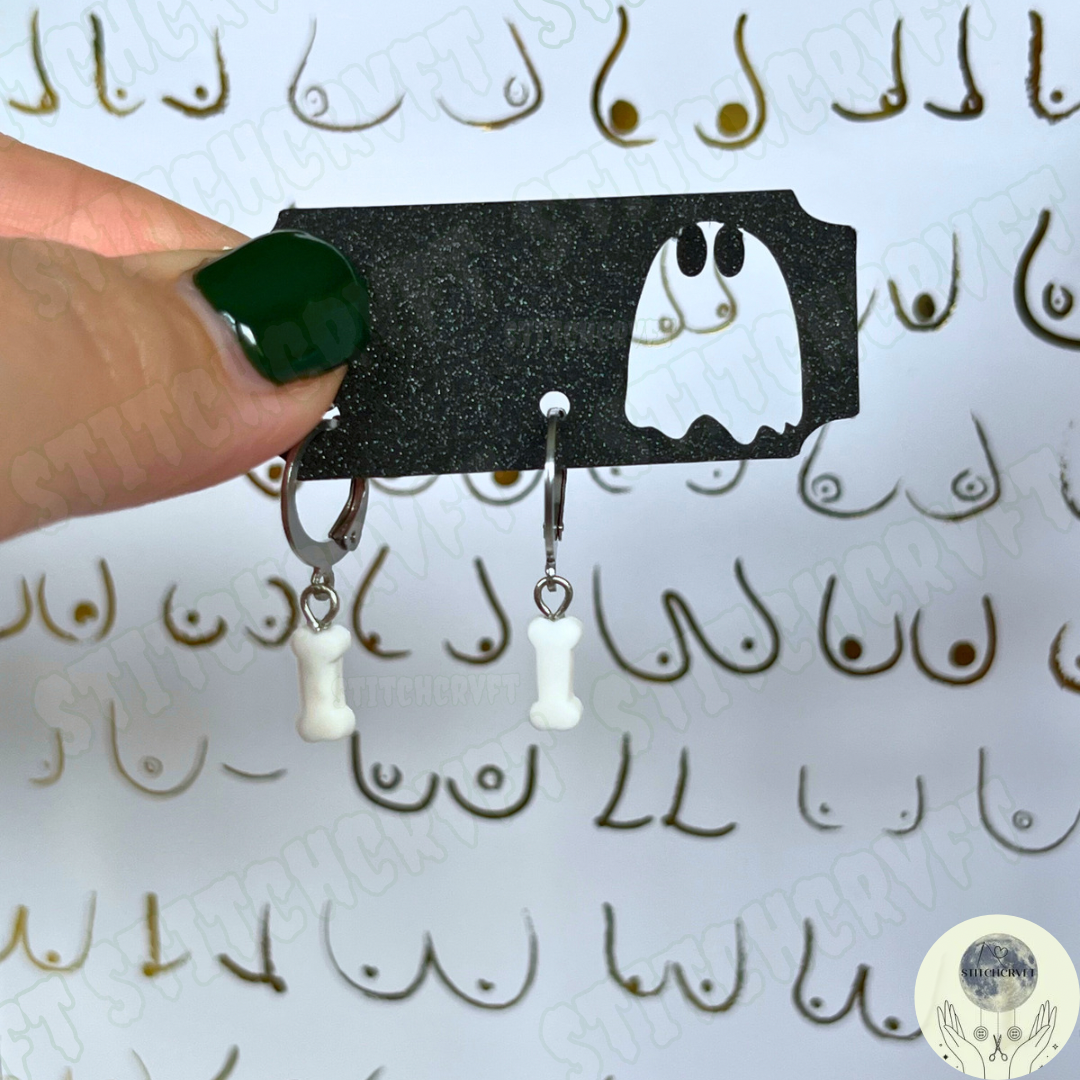 Tiny bone earrings  | Handmade to order