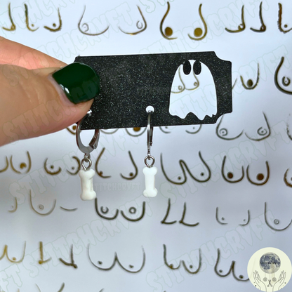 Tiny bone earrings  | Handmade to order