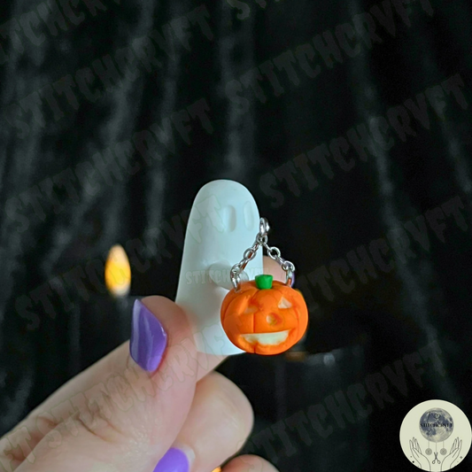 Ghost holding glowing pumpkin lantern | Handmade to order