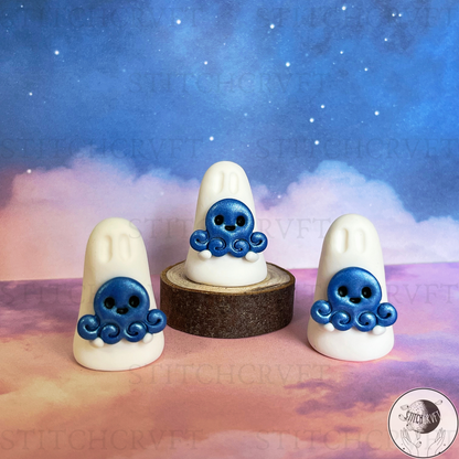 Ghost holding cute octopus | Handmade to order