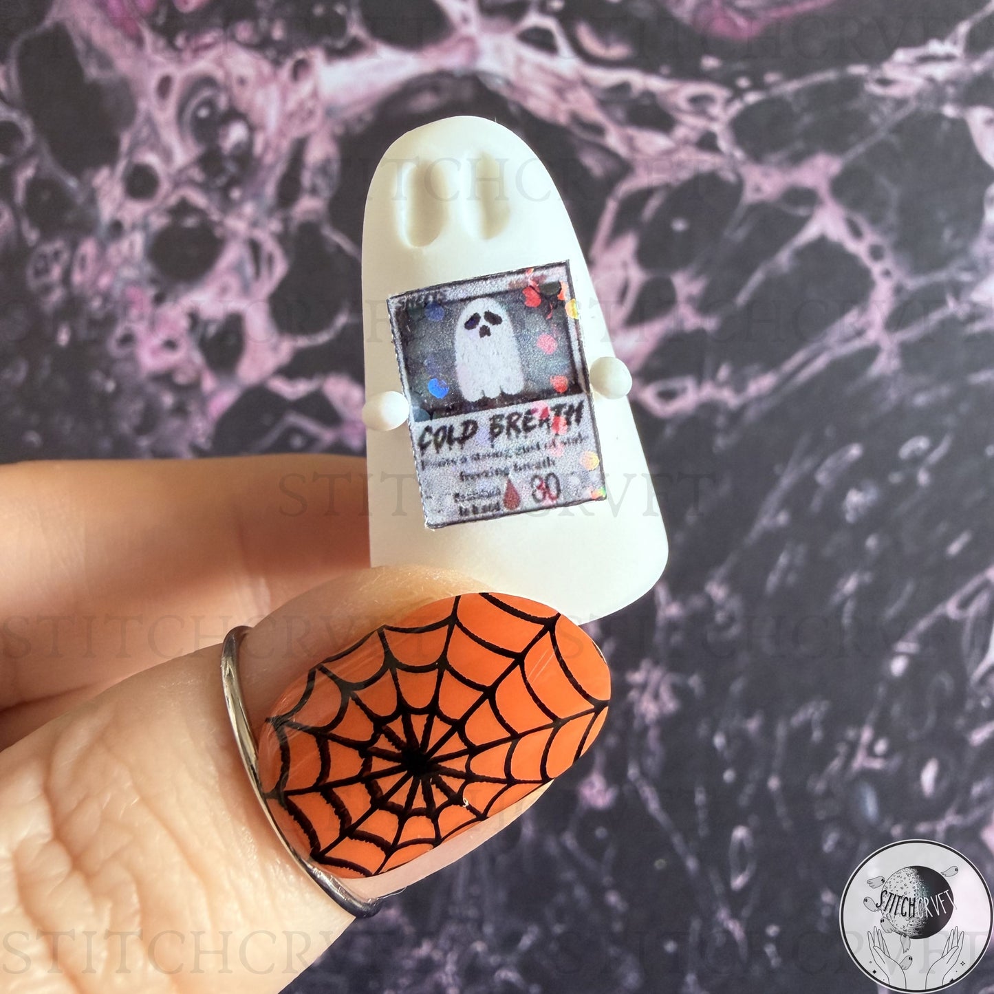 Ghost holding shiny ghost game cards | Handmade to order