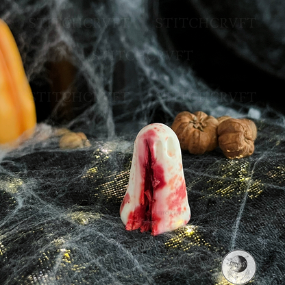 Slasher ghost with bloody splatter | Handmade to order