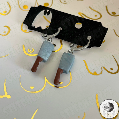 Tiny cleaver earrings | Handmade to order