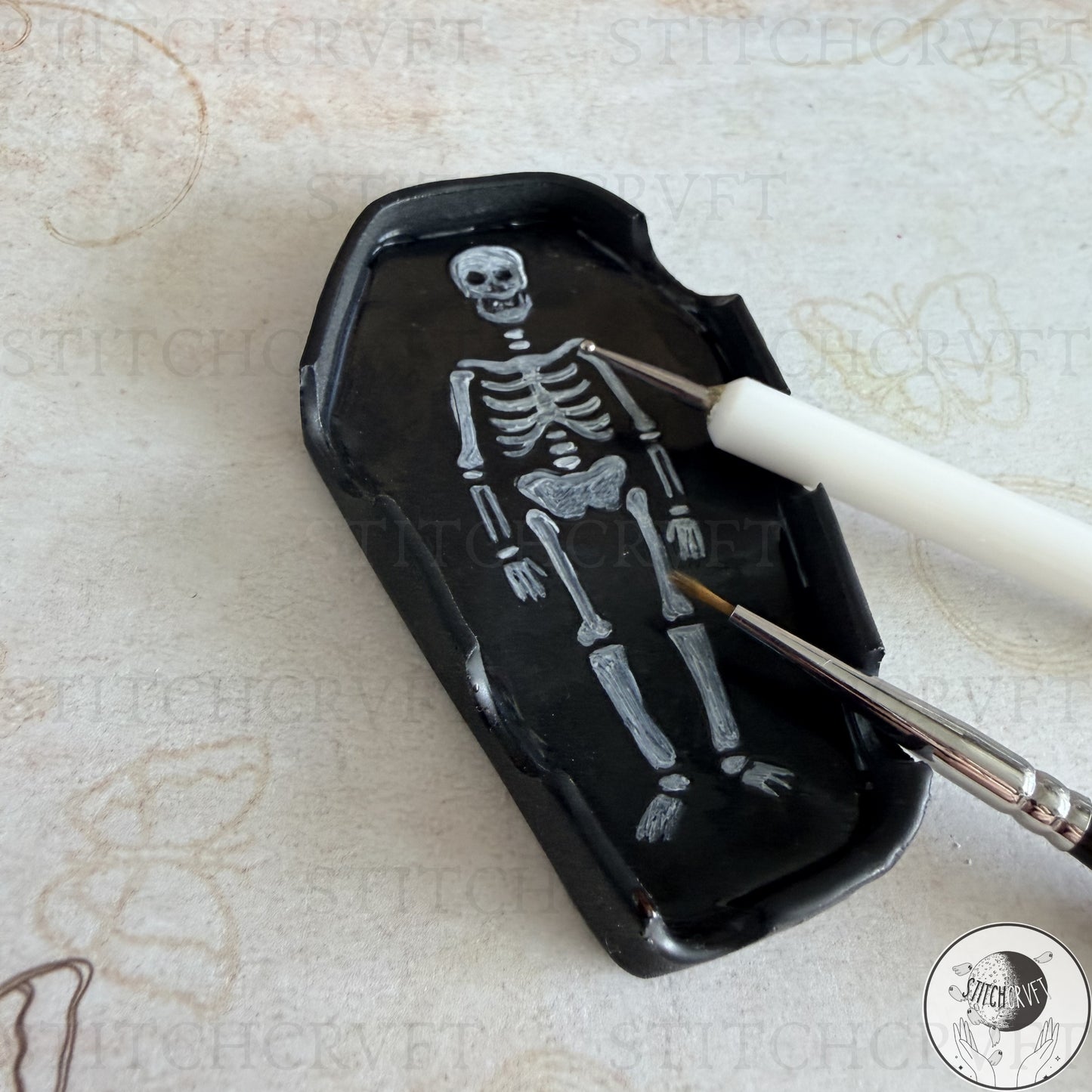 Coffin tool rest catch-all tray | Handmade to order