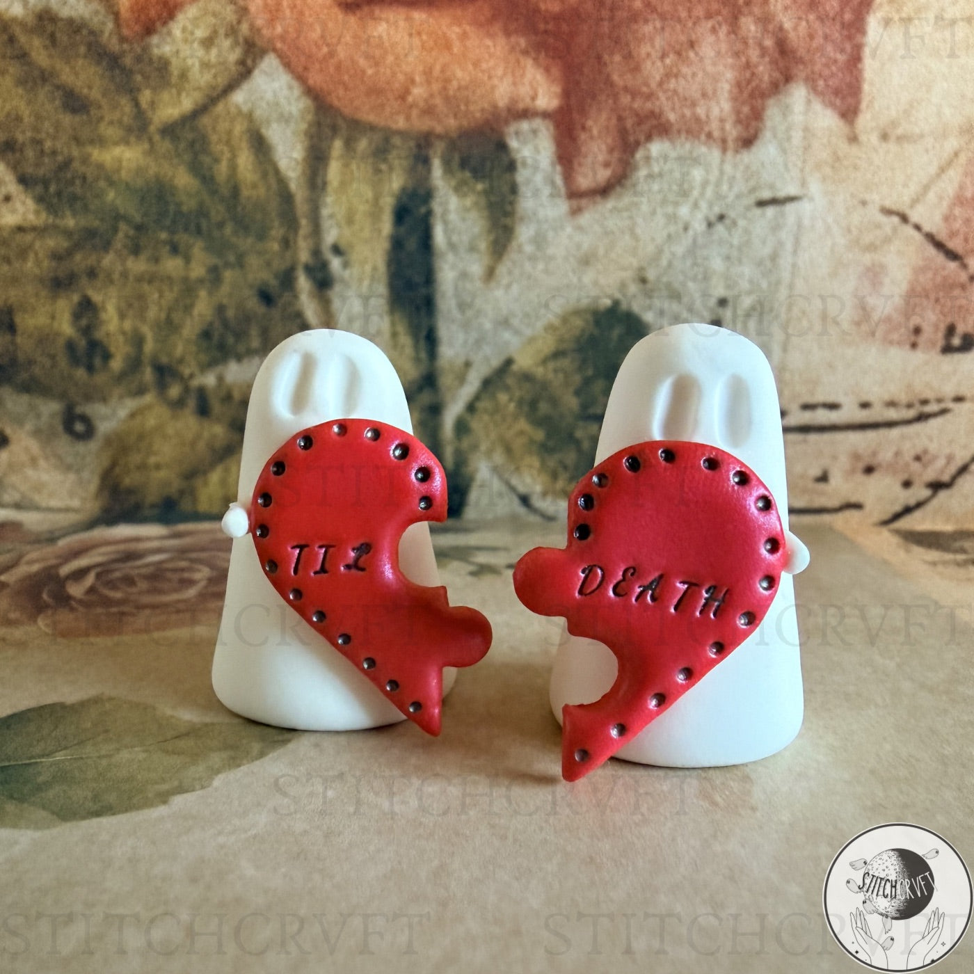 Til Death Ghost heart duo | Handmade to order