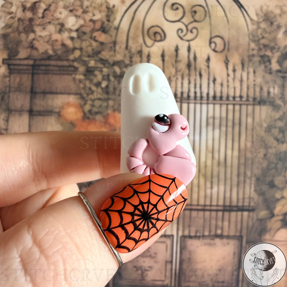 Ghost with worm familiar | Handmade to order
