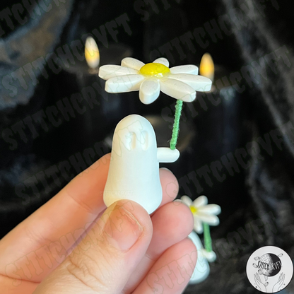 Ghost holding tiny flower umbrella | SMALL BATCH