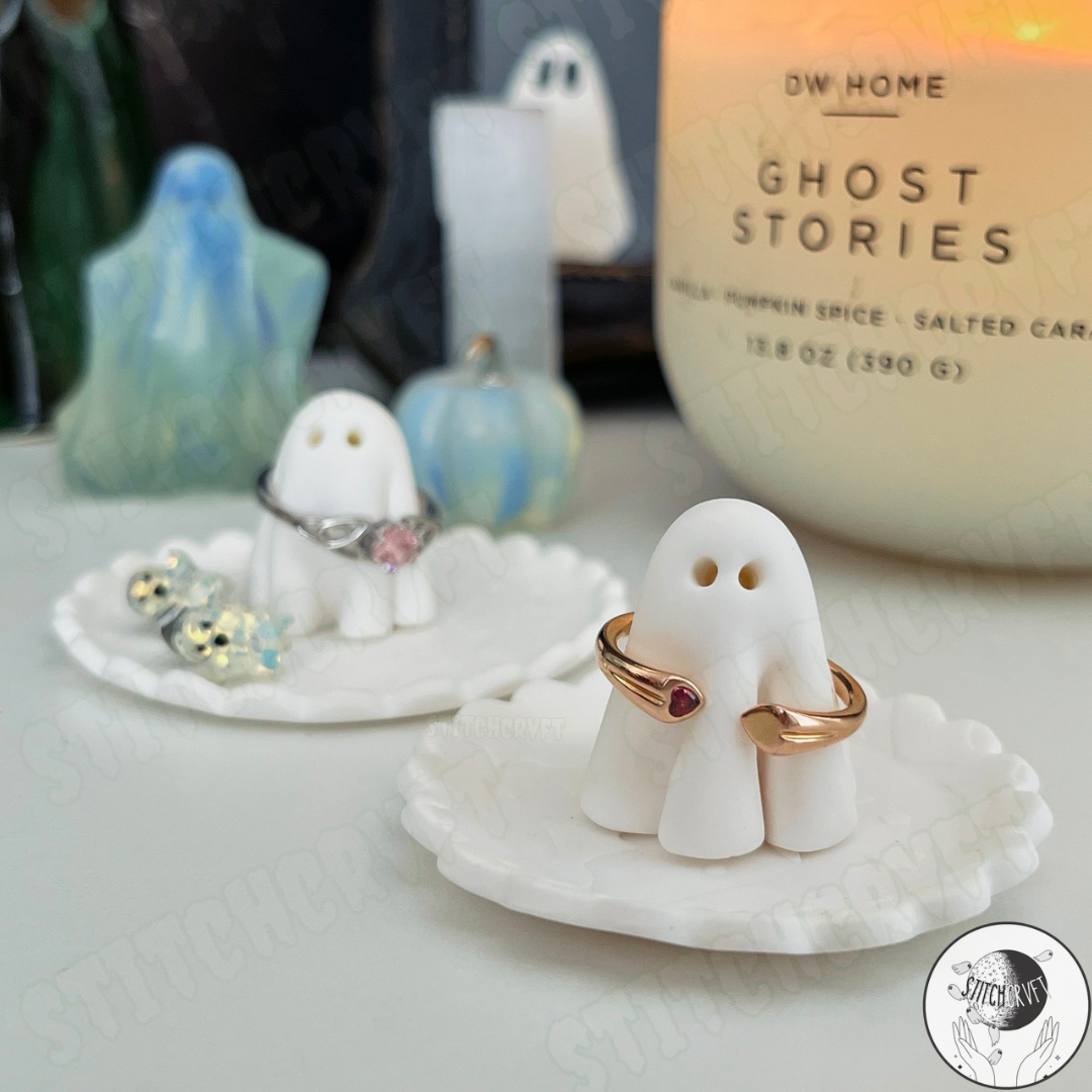 Sheet ghost trinket ring dish | Handmade to order