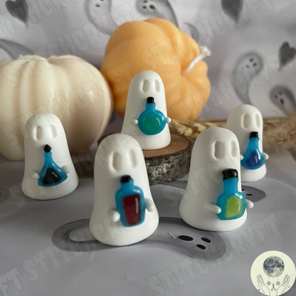 Ghost holding tiny potion bottle | Handmade to order