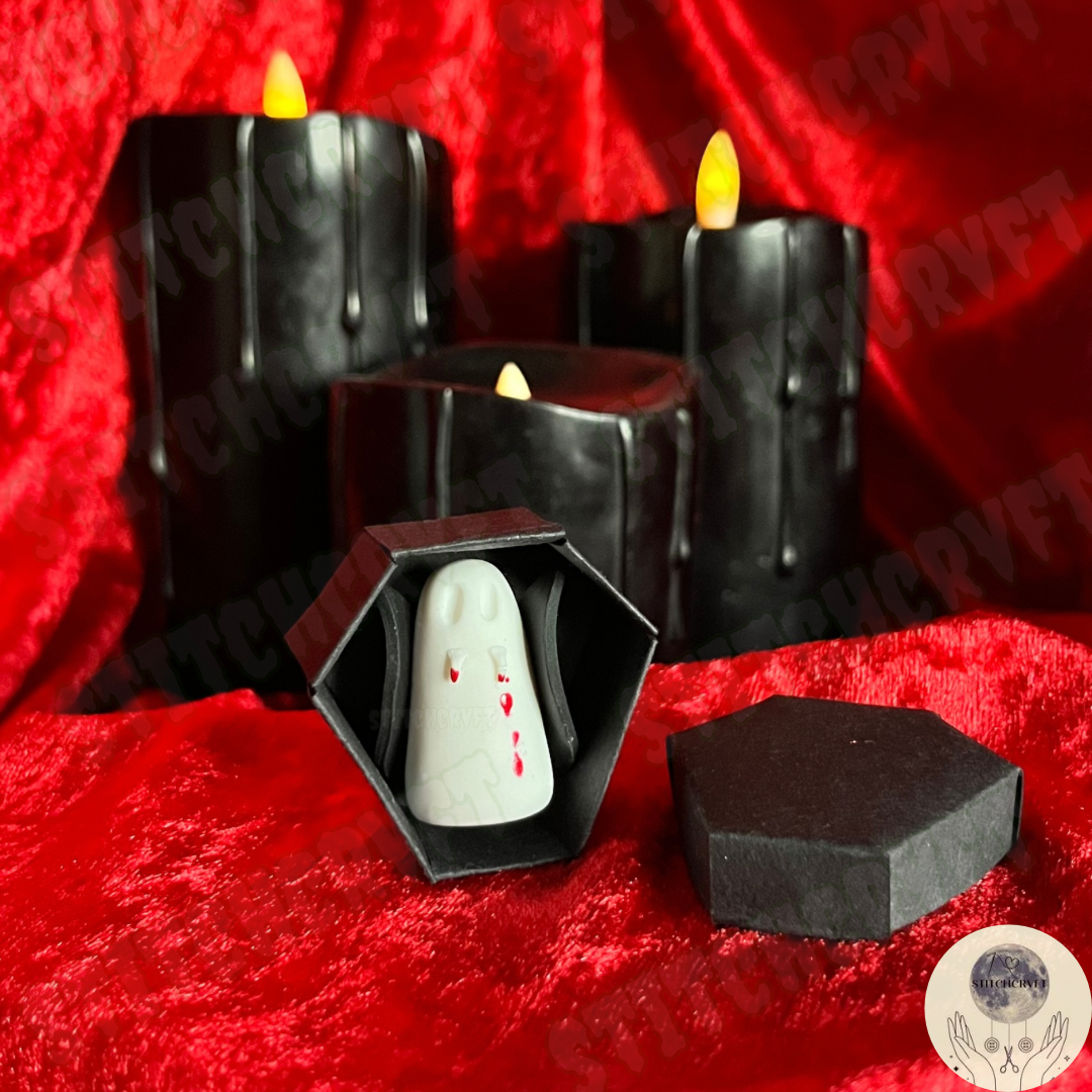 Vampire ghost with coffin box | Handmade to order