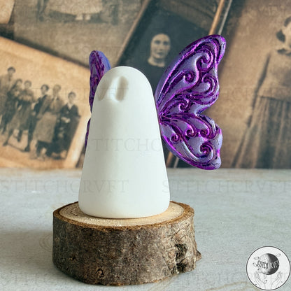 Ghost With coloured gilded wings | Handmade to order