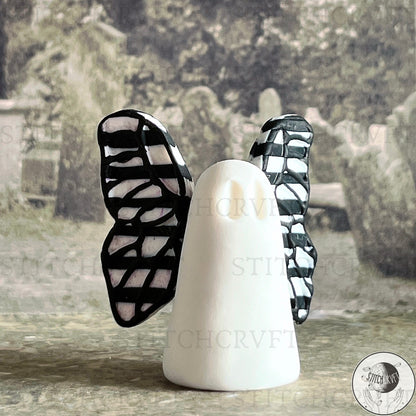 Ghost with black and white striped wings | Limited small batch