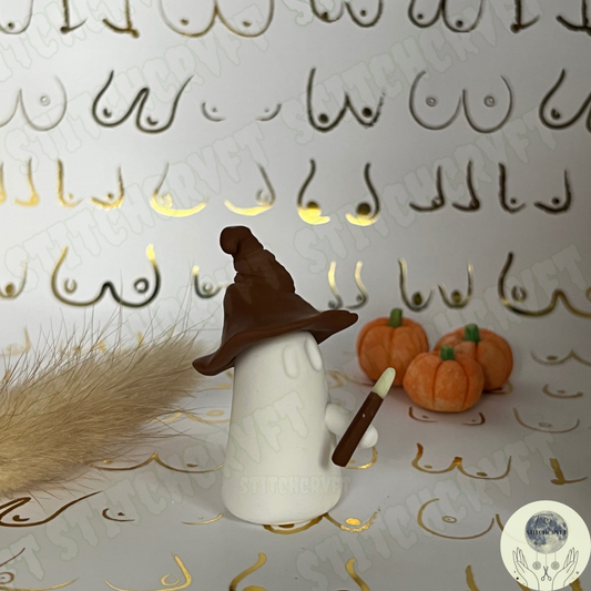 Ghost with witch hat and wand  | Made to order