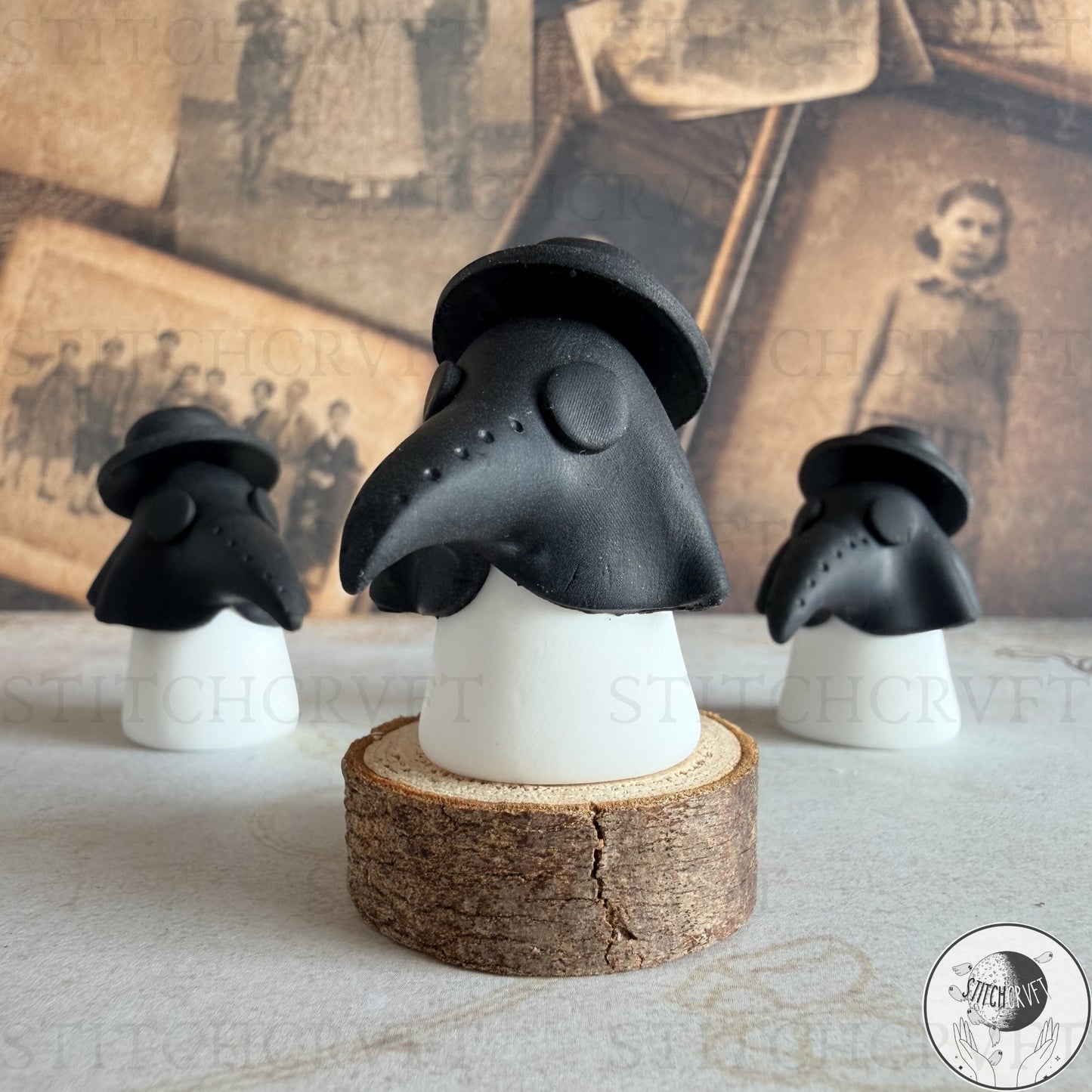 Ghost wearing plague mask | Handmade to order