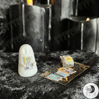 Tarot ghost with full miniature tarot set | Handmade to order