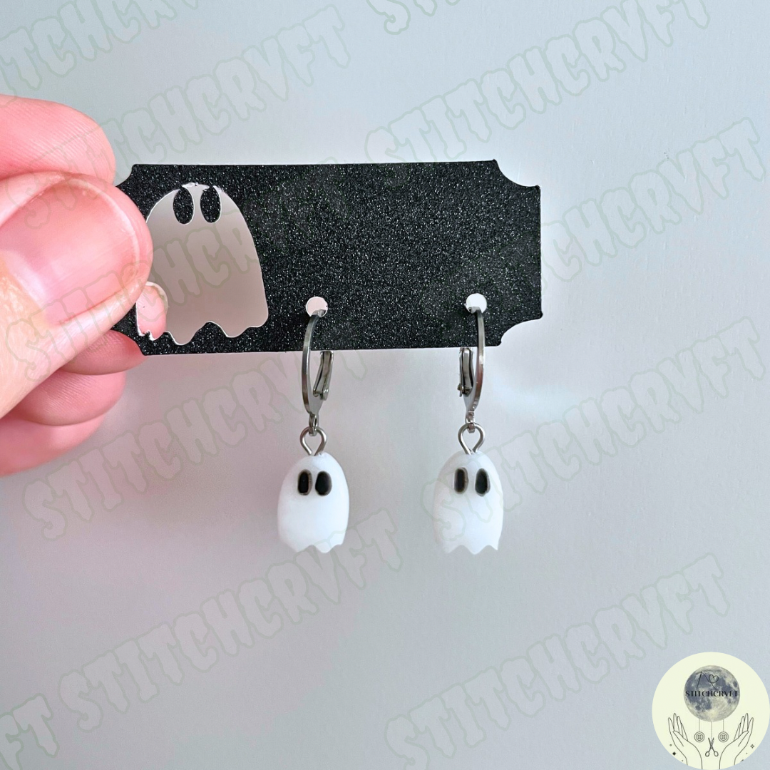 Tiny ghost earrings  | Handmade to order