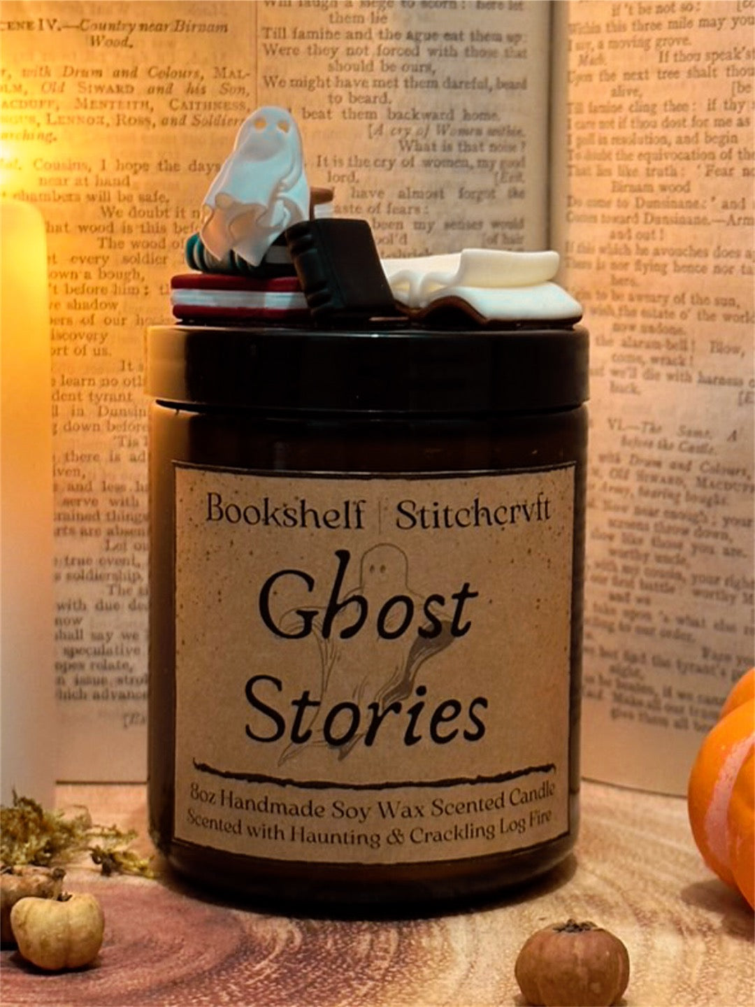 GHOST STORIES - BOOKSHELF X STITCHCRVFT HANDMADE 8OZ CANDLE PRE-ORDER