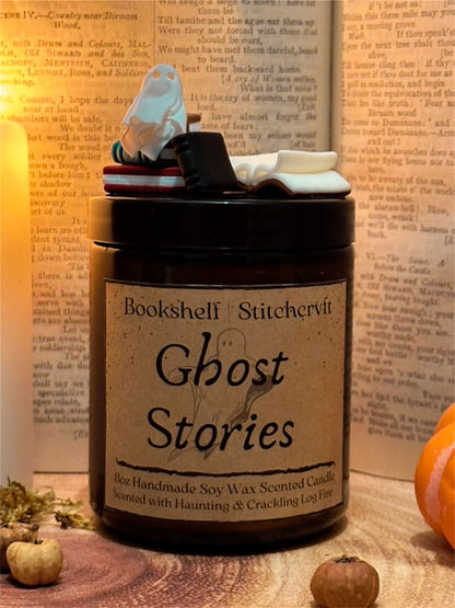 GHOST STORIES - BOOKSHELF X STITCHCRVFT HANDMADE 8OZ CANDLE PRE-ORDER