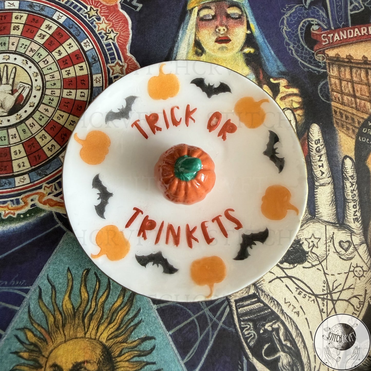 Trick or trinkets jewellery dish | Handmade to order